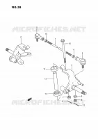 BIELLETTE DE DIRECTION   MOYEU pour Suzuki OZARK 160 1992