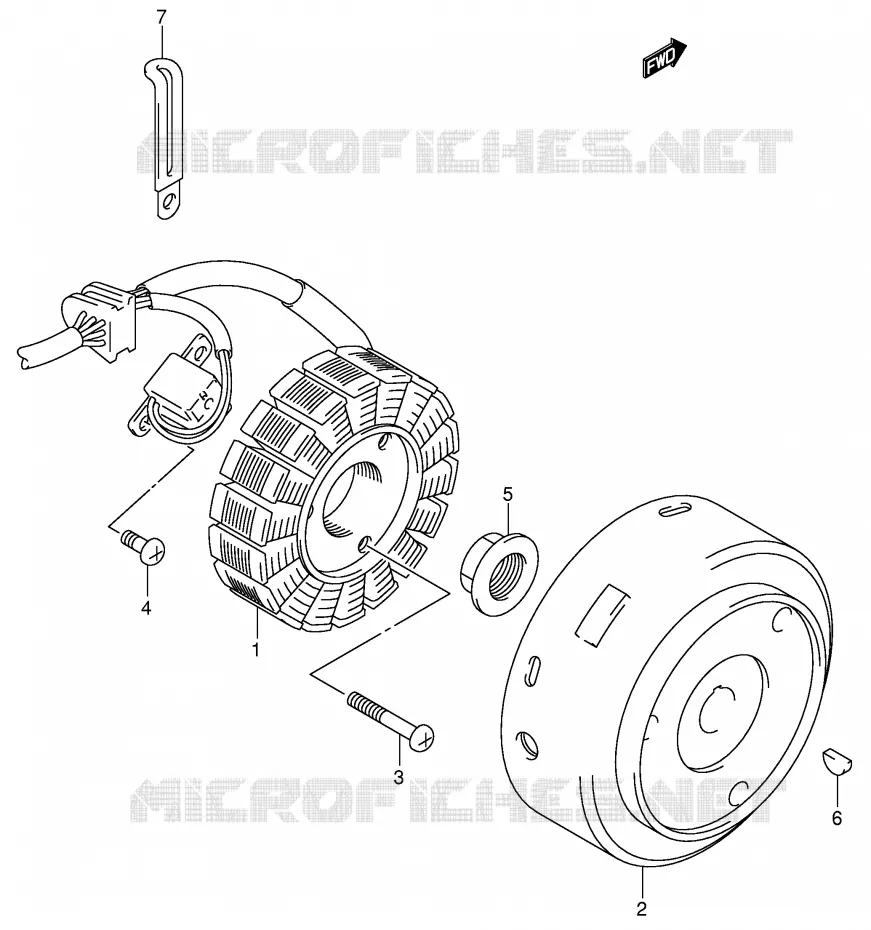 ALLUMAGE ROTOR - STATOR Suzuki QUAD 160 OZARK 2003  LT-F160K3(P28)