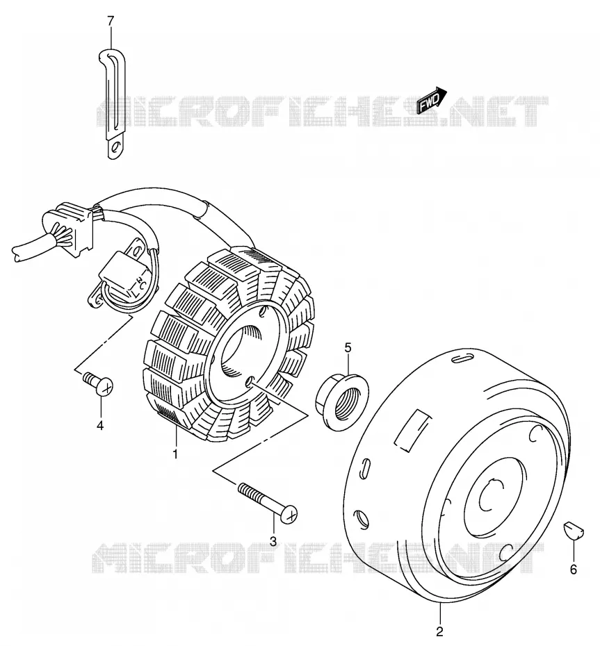 ALLUMAGE ROTOR - STATOR Suzuki QUAD 160 OZARK 2005  LT-F160K5(P24)