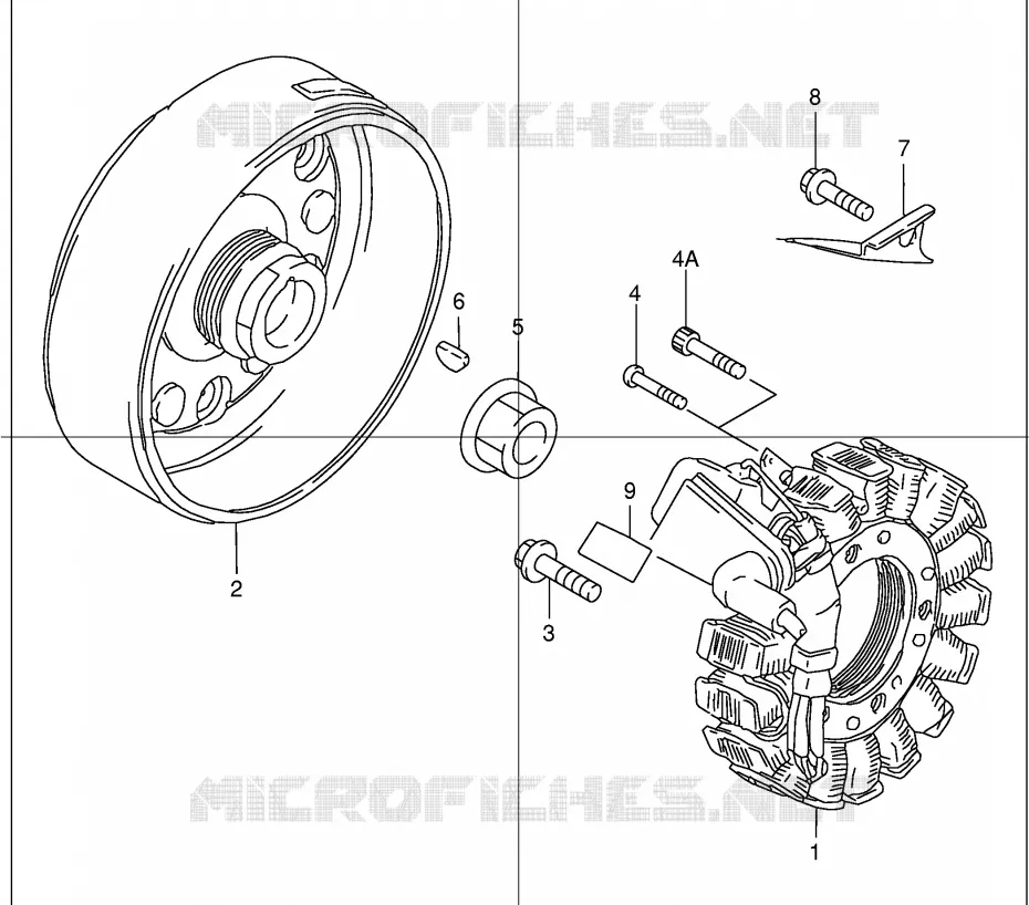 ALLUMAGE ROTOR - STATOR Suzuki QUAD 250 OZARK 1999  LT-F250X(E24)