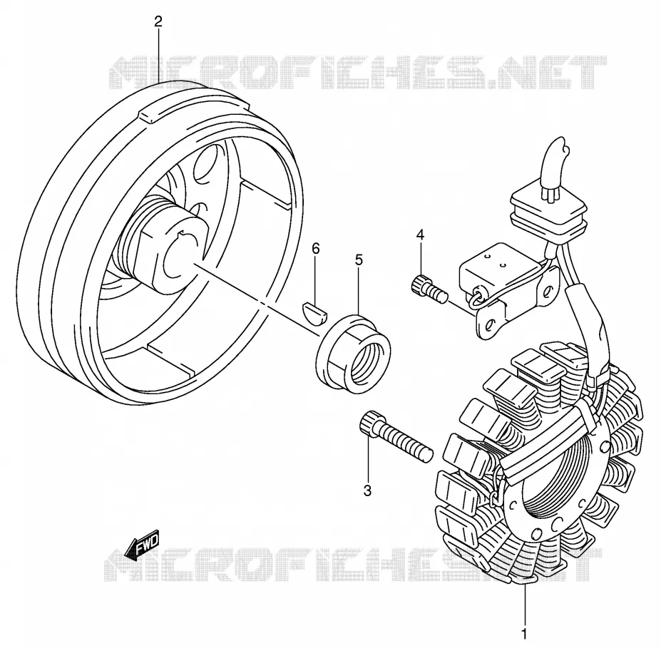 ALLUMAGE ROTOR - STATOR Suzuki QUAD 250 QUADSPORT 2008  LT-Z250K8(E28/E33)