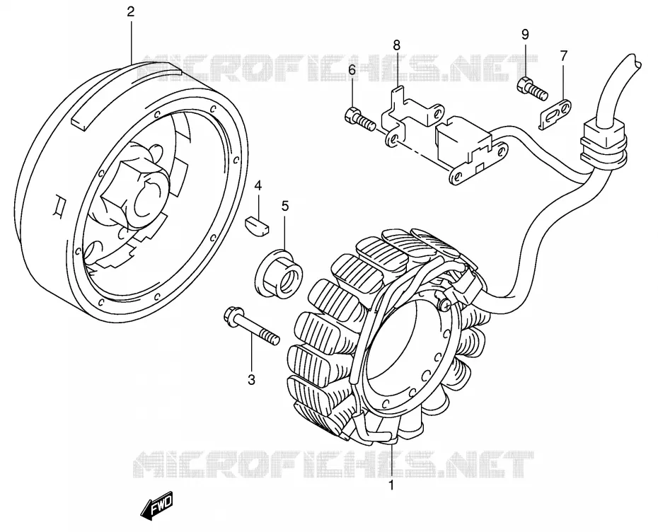 ALLUMAGE ROTOR - STATOR Suzuki QUAD 500 KINGQUAD 2005  LT-A500FK5(P28/P33)