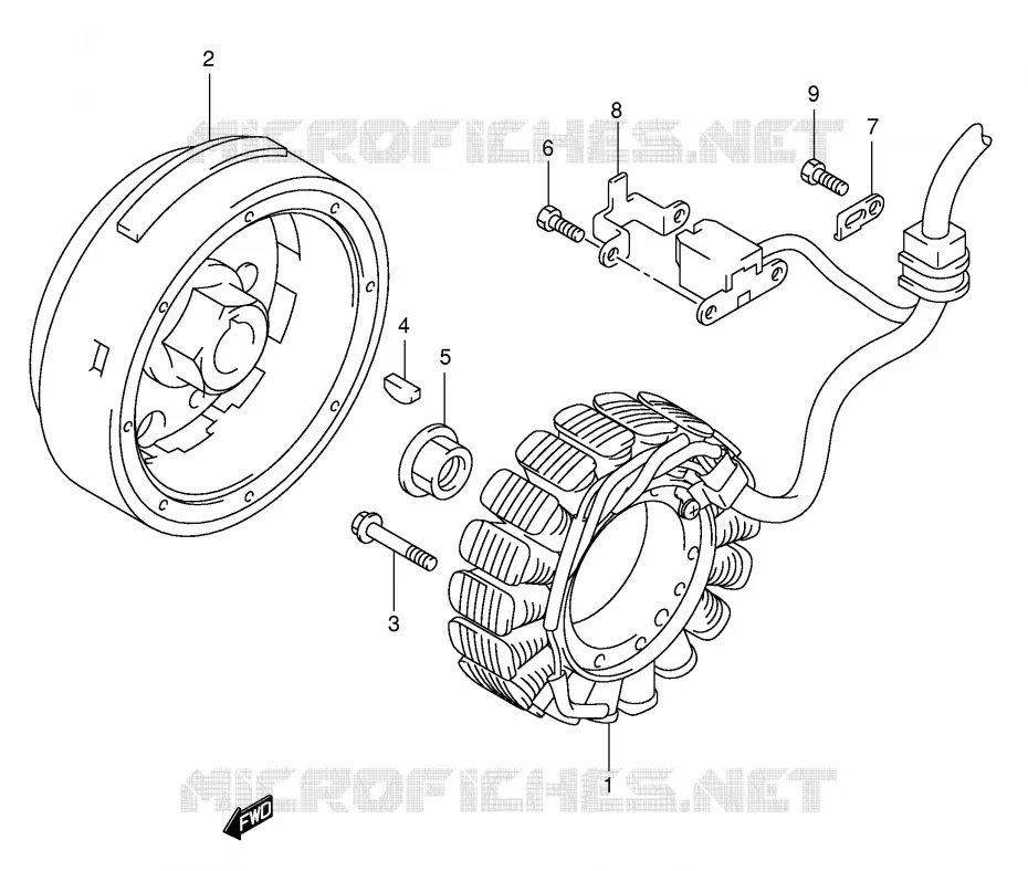 ALLUMAGE ROTOR - STATOR Suzuki QUAD 500 VINSON 2006  LT-A500FK6(P24)