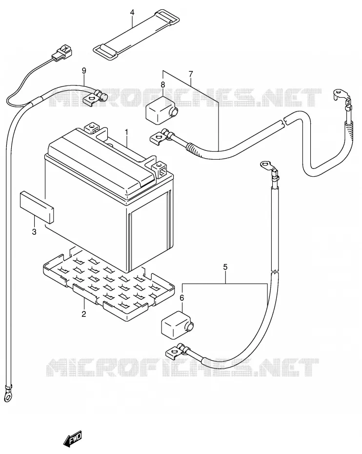 BATTERIE Suzuki QUAD 250 OZARK 2005  LT-F250K5(E3/E28)