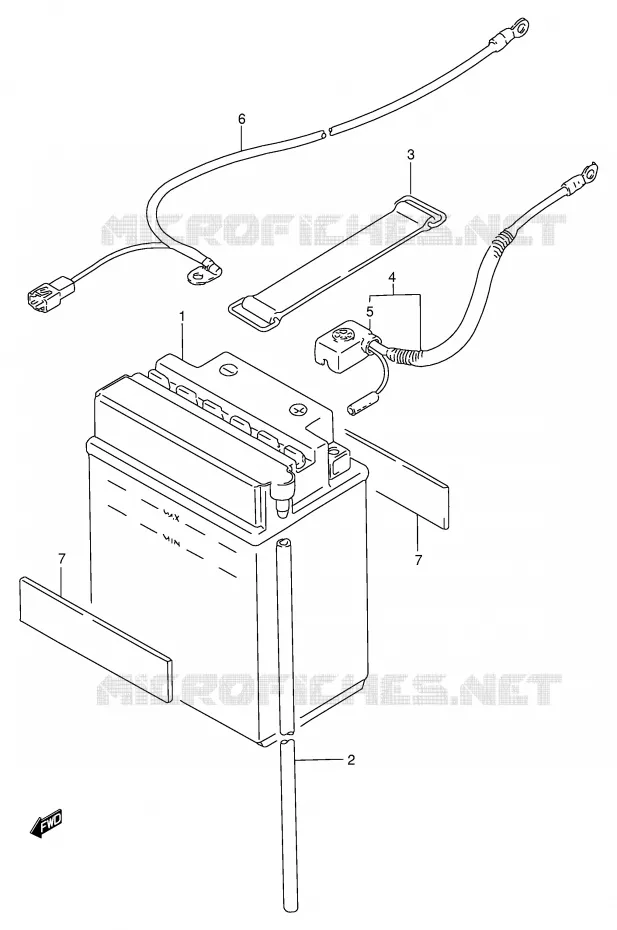 BATTERIE Suzuki QUAD 300 KINGQUAD 1999  LT-F300X(E24)