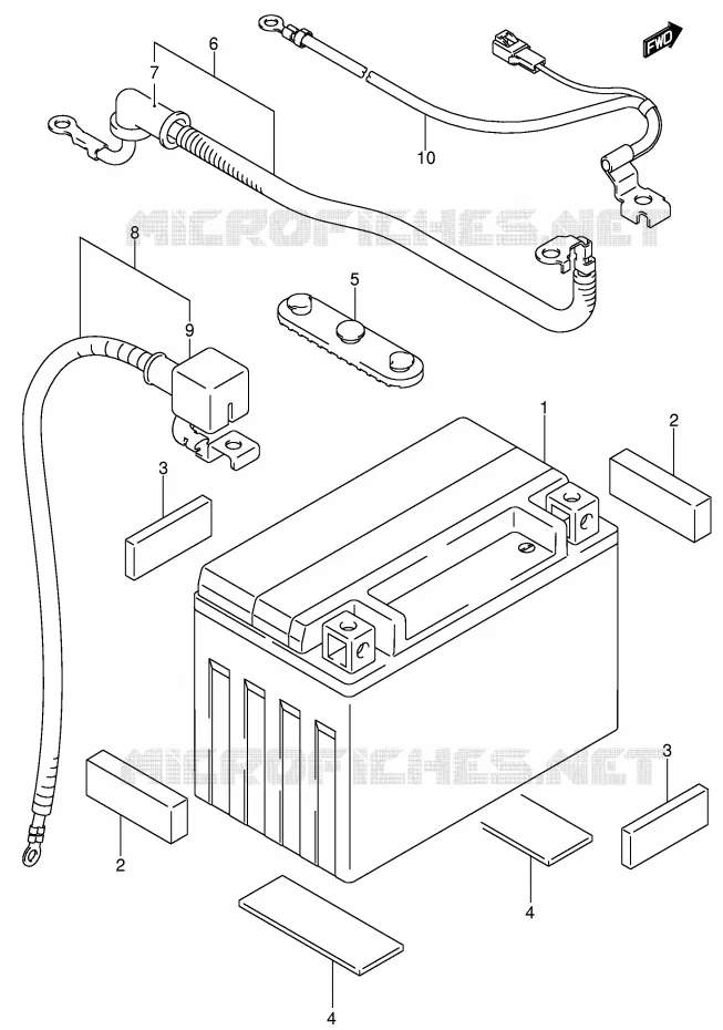 BATTERIE Suzuki QUAD 400 QUADSPORT 2005  LT-Z400K5(E3/E28)