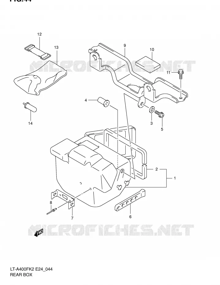 BOITE - TROUSSE A OUTILS Suzuki QUAD 400 EIGER 2002  LT-A400FK2(E24)