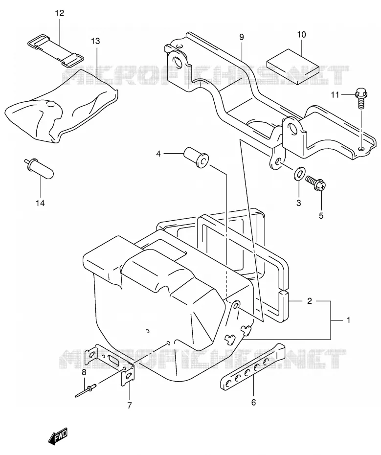 BOITE - TROUSSE A OUTILS Suzuki QUAD 400 EIGER 2003  LT-F400K3(P24)