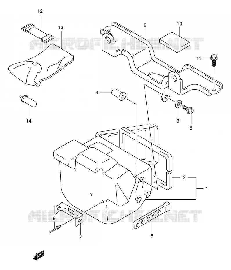 BOITE - TROUSSE A OUTILS Suzuki QUAD 400 EIGER 2005  LT-A400K5(P3/P28)