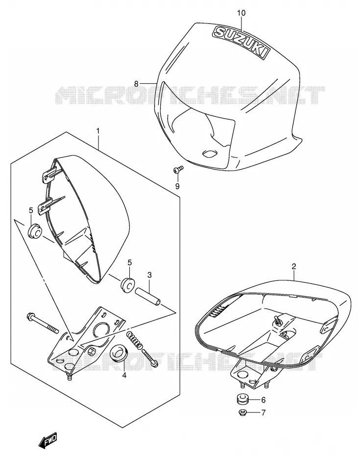 BOL DE PHARE Suzuki QUAD 500 VINSON 2007  LT-A500FK7(P24)