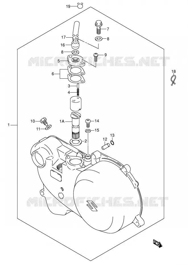 CARTER D'EMBRAYAGE - POMPE A HUILE Suzuki QUAD 50 MINIQUAD-SPORT 2002  LT-A50K2(P3/P28)