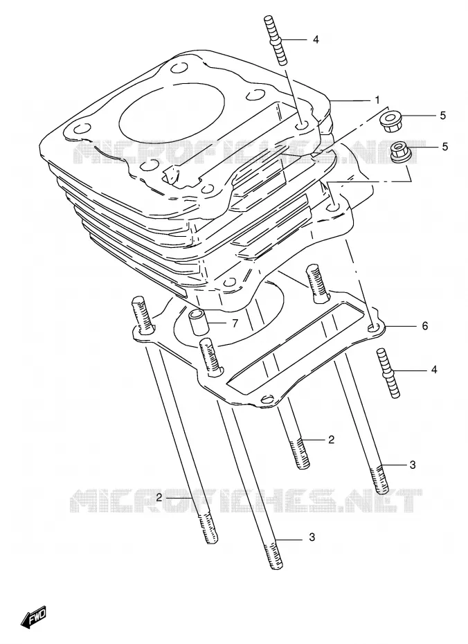 CYLINDRE Suzuki QUAD 160 OZARK 2002  LT-F160K2(P24)