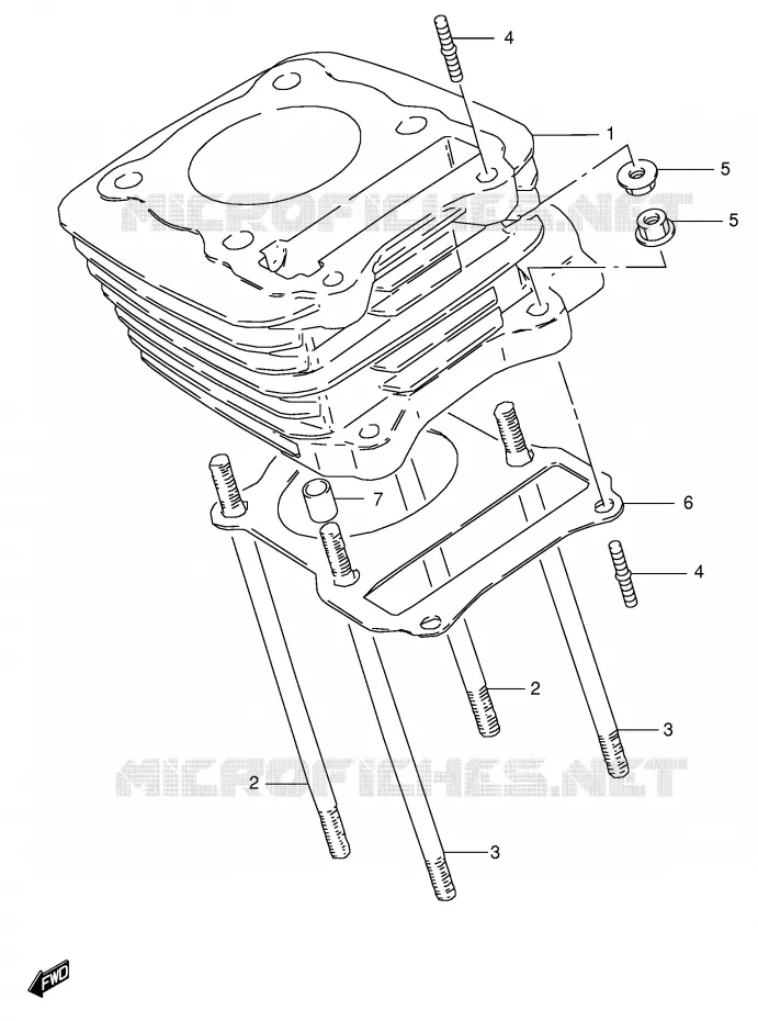 CYLINDRE Suzuki QUAD 160 OZARK 2007  LT-F160K7(P24)