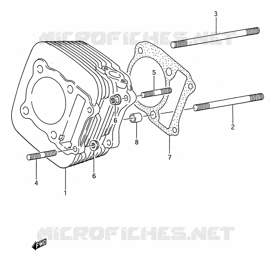 CYLINDRE Suzuki QUAD 250 KINGQUAD 1993  LT-F4WDP(E28)