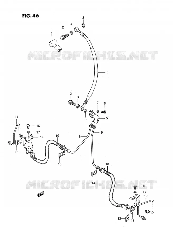 DURITE DE FREIN AVANT Suzuki QUAD 250 OZARK 1996  LT-F250T(E2)