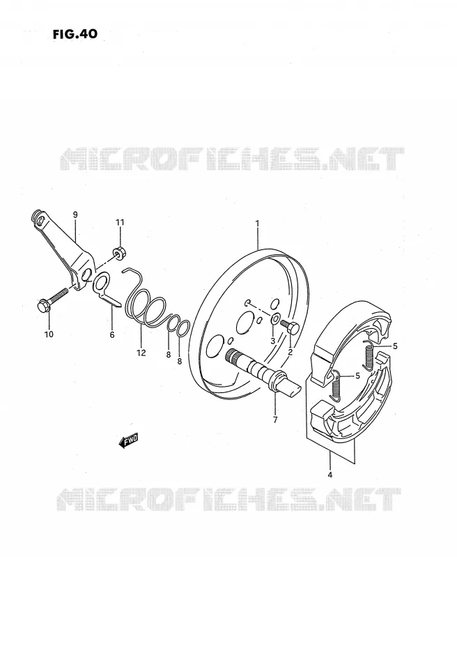FREIN AVANT Suzuki QUAD 160 OZARK 1990  LT-F160L(P3)