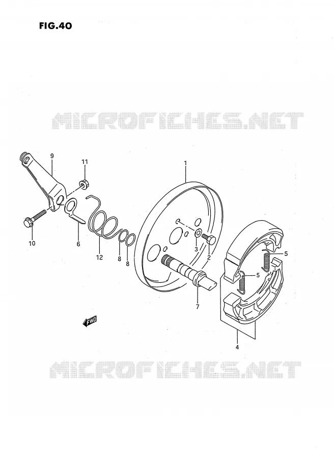 FREIN AVANT Suzuki QUAD 160 OZARK 1994  LT-F160R(P28)