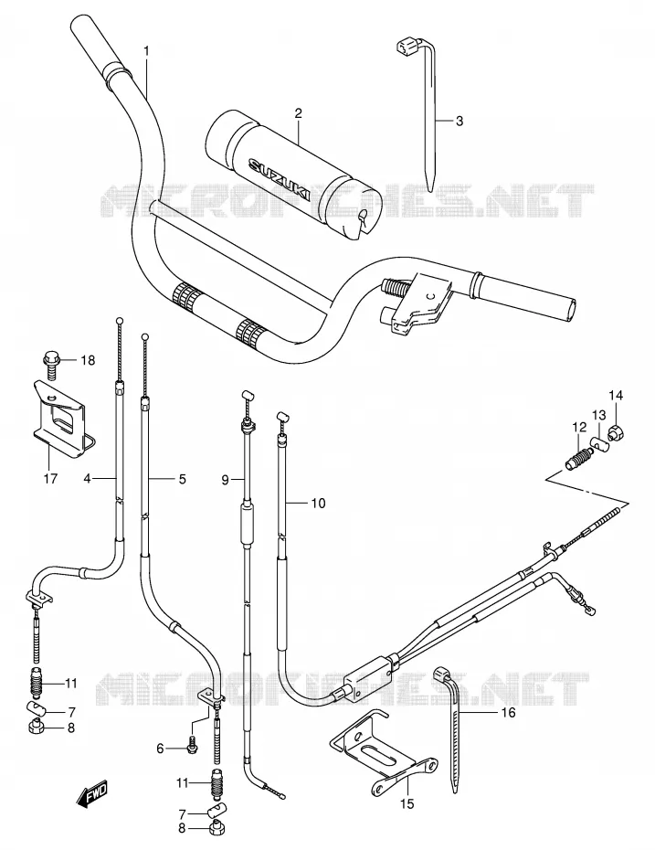 GUIDON Suzuki QUAD 50 MINIQUAD-SPORT 2002  LT-A50K2(P3/P28)