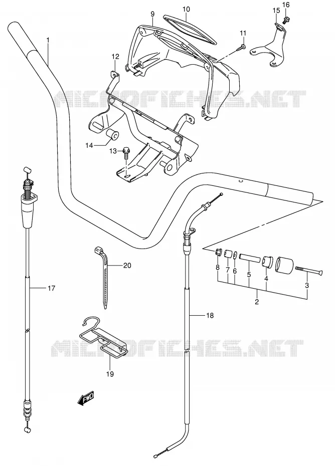 GUIDON Suzuki QUAD 500 KINGQUAD 2003  LT-A500FK3(E3/E28)