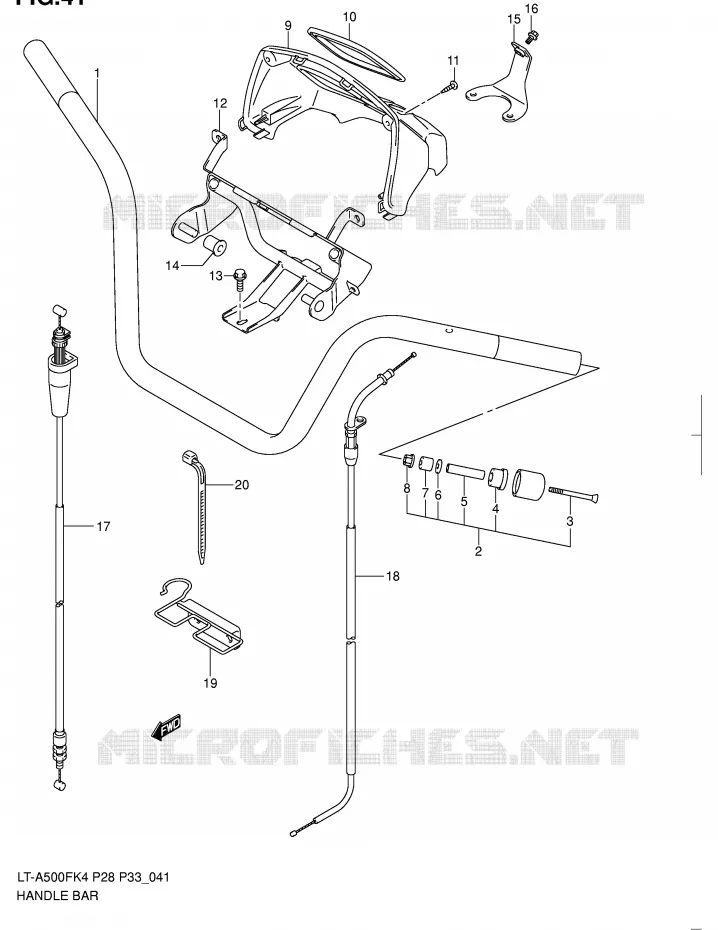 GUIDON Suzuki QUAD 500 KINGQUAD 2005  LT-A500FK5(P28/P33)