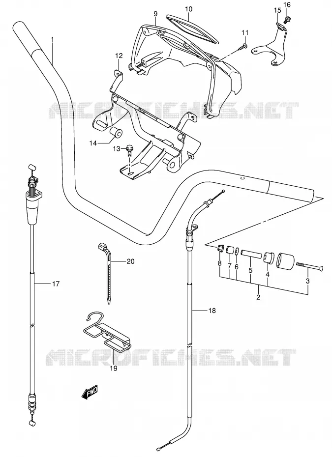 GUIDON Suzuki QUAD 500 VINSON 2007  LT-F500FK7(P24)