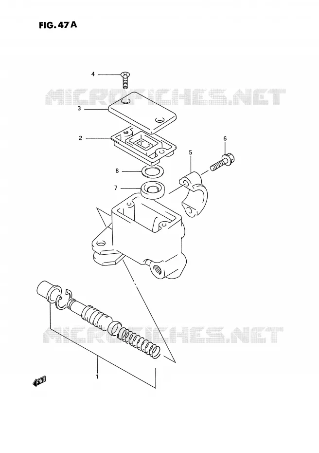 MAITRE CYLINDRE AVANT (MODELE R/S/T) Suzuki QUAD 250 OZARK 1994  LT-F250R(E28)