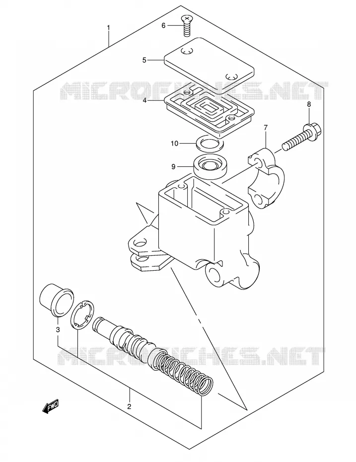 MAITRE CYLINDRE AVANT Suzuki QUAD 400 EIGER 2005  LT-F400FK5(P3/P28)