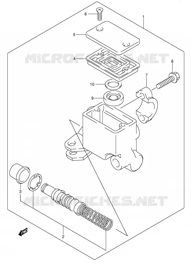 MAITRE CYLINDRE AVANT Suzuki QUAD 500 VINSON 2005  LT-A500FK5(P24)