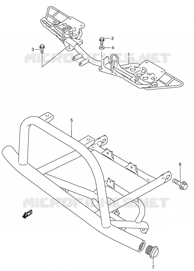 REPOSE PIED Suzuki QUAD 300 KINGQUAD 2001  LT-F300FK1(E3/E28)