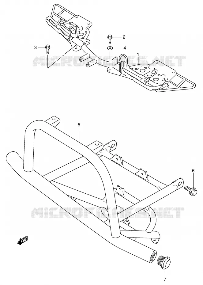 REPOSE PIED Suzuki QUAD 300 KINGQUAD 2002  LT-F300FK2(E24)