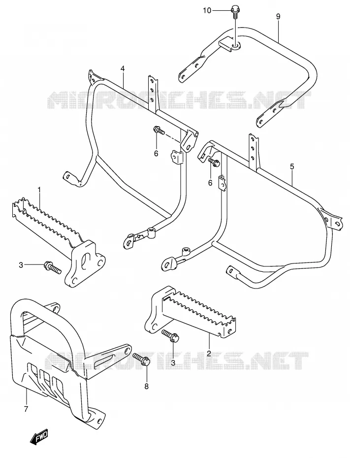 REPOSE PIED Suzuki QUAD 400 QUADSPORT 2006  LT-Z400K6(E3/E28)