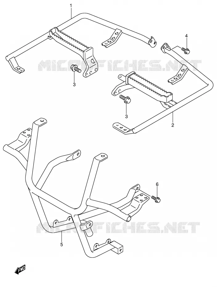 REPOSE PIED Suzuki QUAD 500 VINSON 2002  LT-A500FK2(E3/E28)