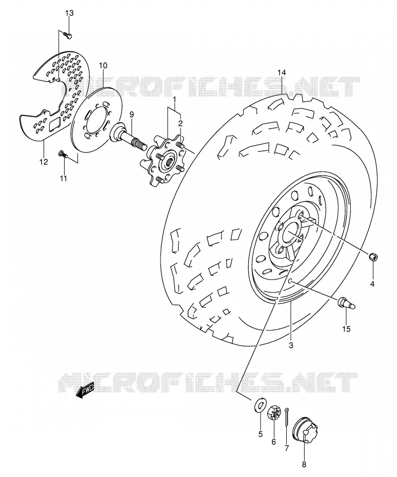 ROUE AVANT Suzuki QUAD 400 EIGER 2003  LT-A400K3(P3/P28)