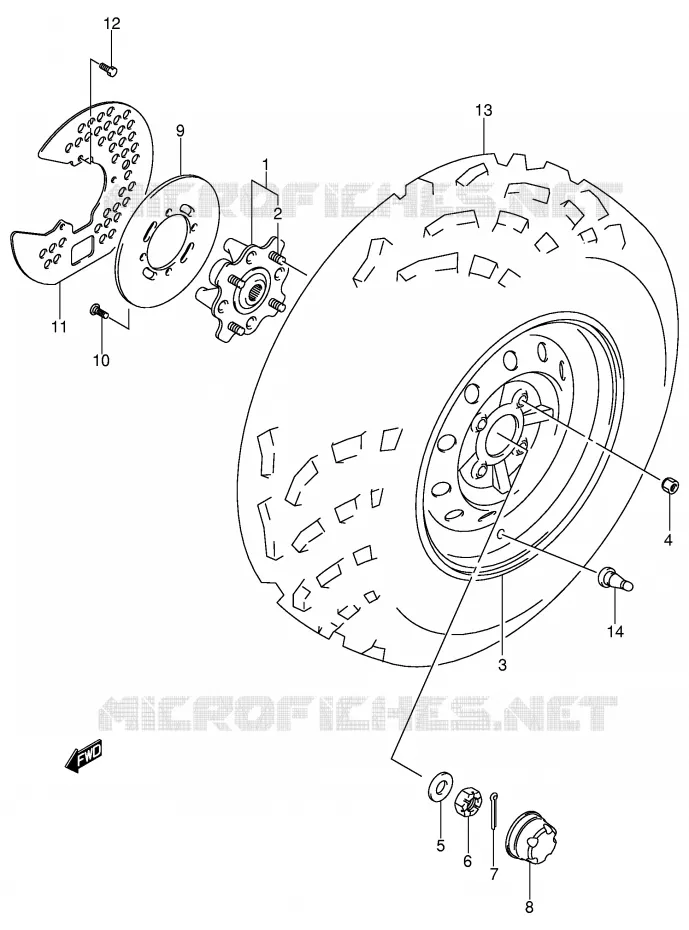 ROUE AVANT Suzuki QUAD 400 EIGER 2007  LT-F400FK7(P24)