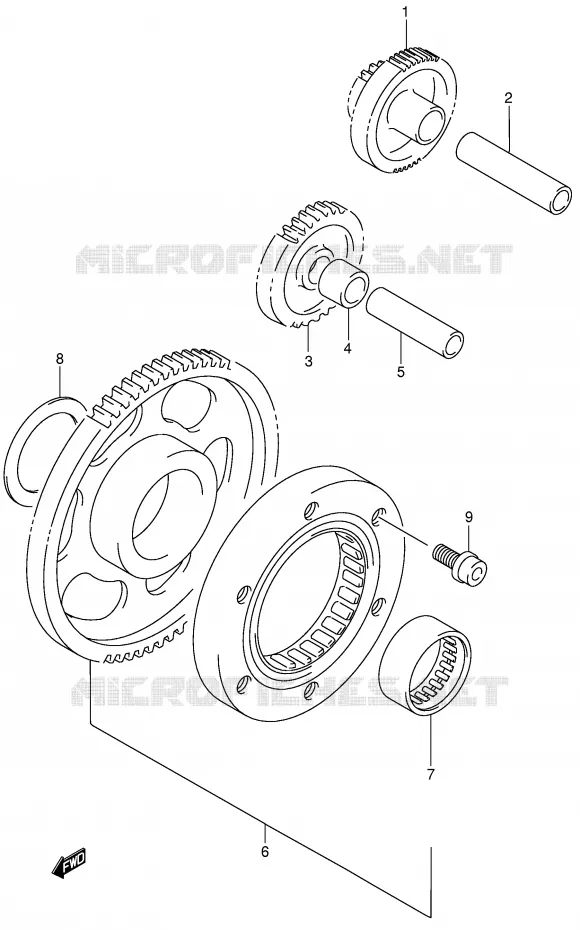 ROUE LIBRE DE DEMARREUR Suzuki QUAD 500 VINSON 2004  LT-F500FK4(P28/P33)