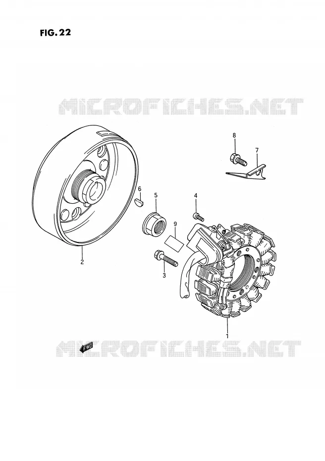 ALLUMAGE ROTOR - STATOR Suzuki QUAD 250 KINGQUAD 1990  LT-F4WDL(E2)