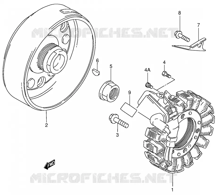 ALLUMAGE ROTOR - STATOR Suzuki QUAD 300 KINGQUAD 2001  LT-F300FK1(E3/E28)