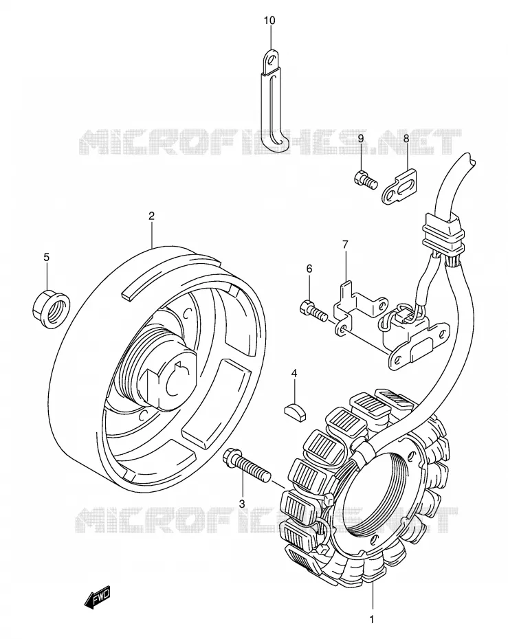 ALLUMAGE ROTOR - STATOR Suzuki QUAD 400 EIGER 2005  LT-F400FK5(P24)