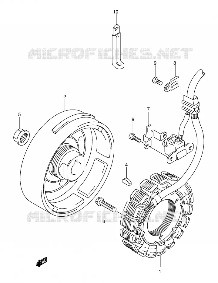 ALLUMAGE ROTOR - STATOR Suzuki QUAD 400 EIGER 2007  LT-A400FK7(P24)