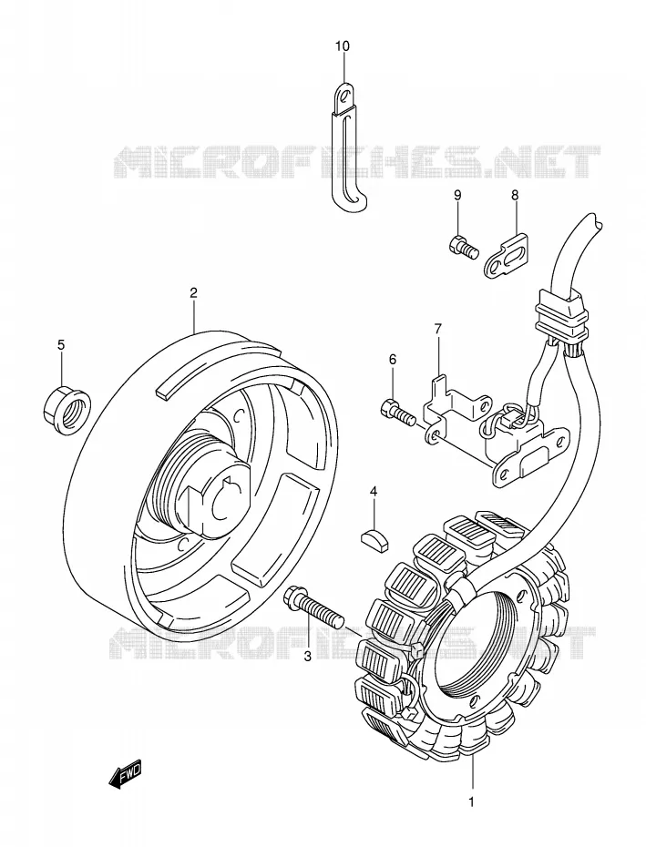 ALLUMAGE ROTOR - STATOR Suzuki QUAD 400 EIGER 2007  LT-A400FK7(P3/P28)
