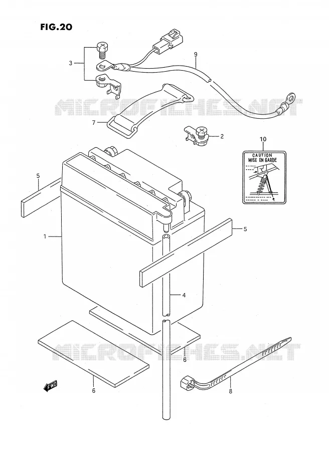 BATTERIE Suzuki QUAD 160 OZARK 1994  LT-F160R(P2)