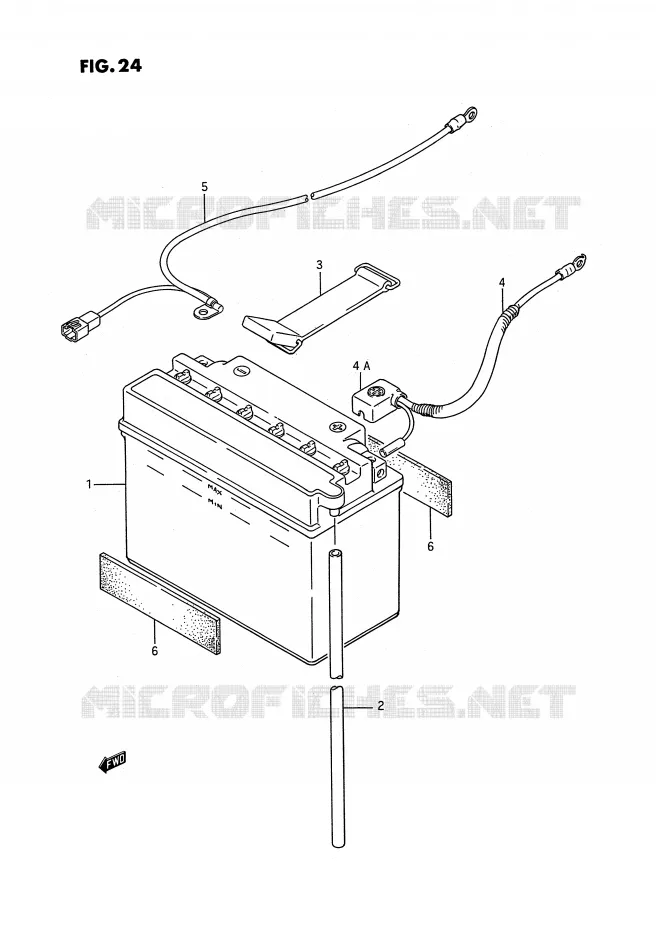 BATTERIE Suzuki QUAD 250 KINGQUAD 1988  LT-F4WDJ(E2)