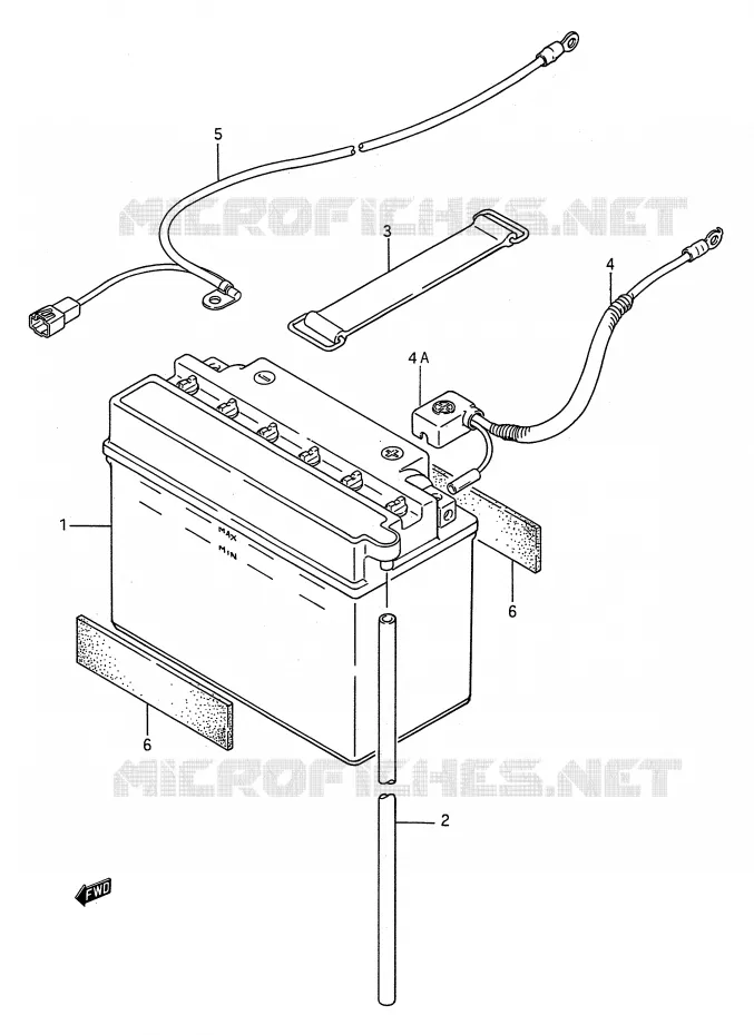 BATTERIE Suzuki QUAD 250 KINGQUAD 1990  LT-F4WDL(E28)