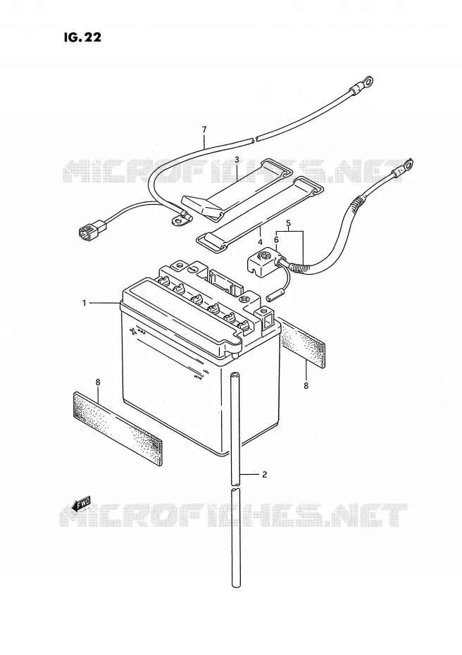 BATTERIE Suzuki QUAD 250 OZARK 1988  LT-F250J(E3)