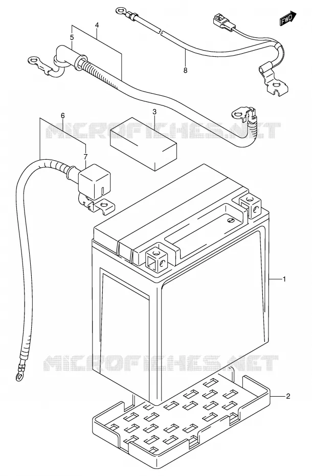 BATTERIE Suzuki QUAD 400 EIGER 2003  LT-A400K3(P3/P28)