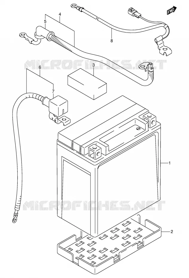 BATTERIE Suzuki QUAD 400 EIGER 2003  LT-F400K3(P24)