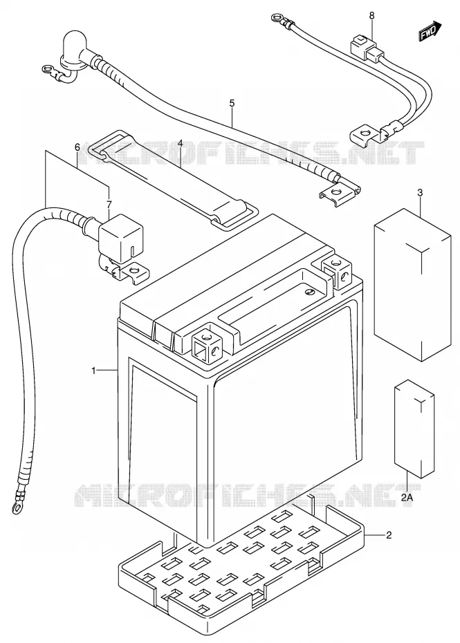 BATTERIE Suzuki QUAD 500 KINGQUAD 2003  LT-A500FK3(E3/E28)