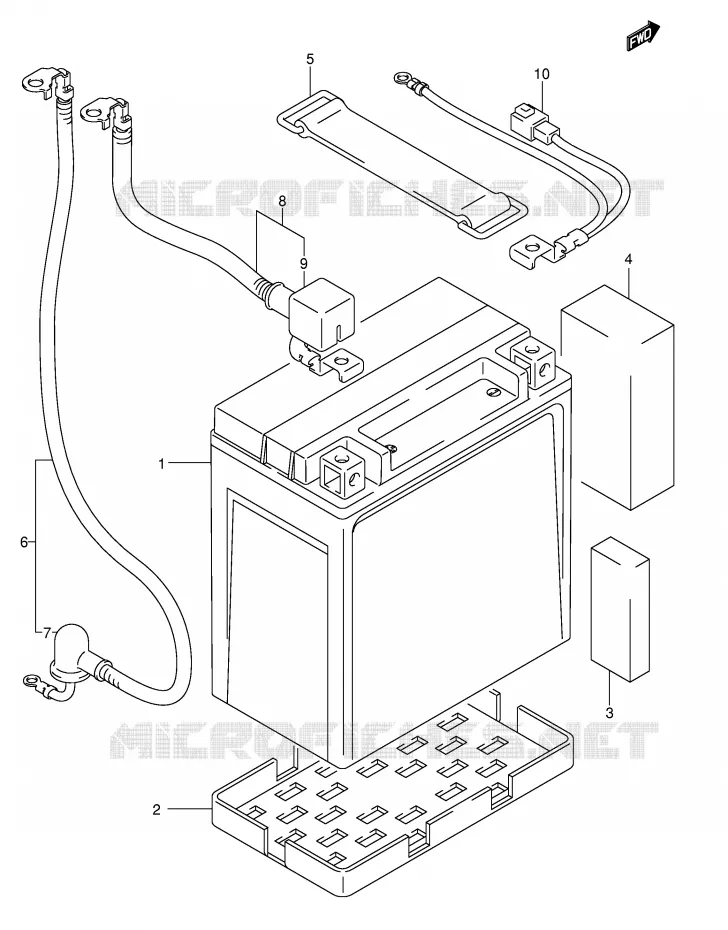 BATTERIE Suzuki QUAD 500 VINSON 2004  LT-A500FK4(P28/P33)