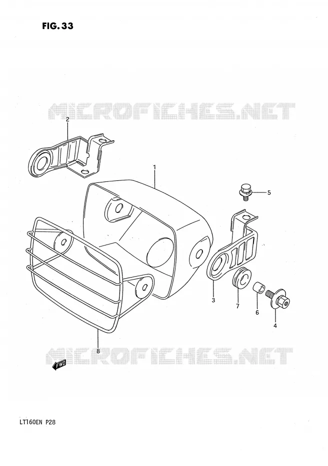 BOL DE PHARE Suzuki QUAD 160 QUADRUNNER 1990  LT160EL(P28)