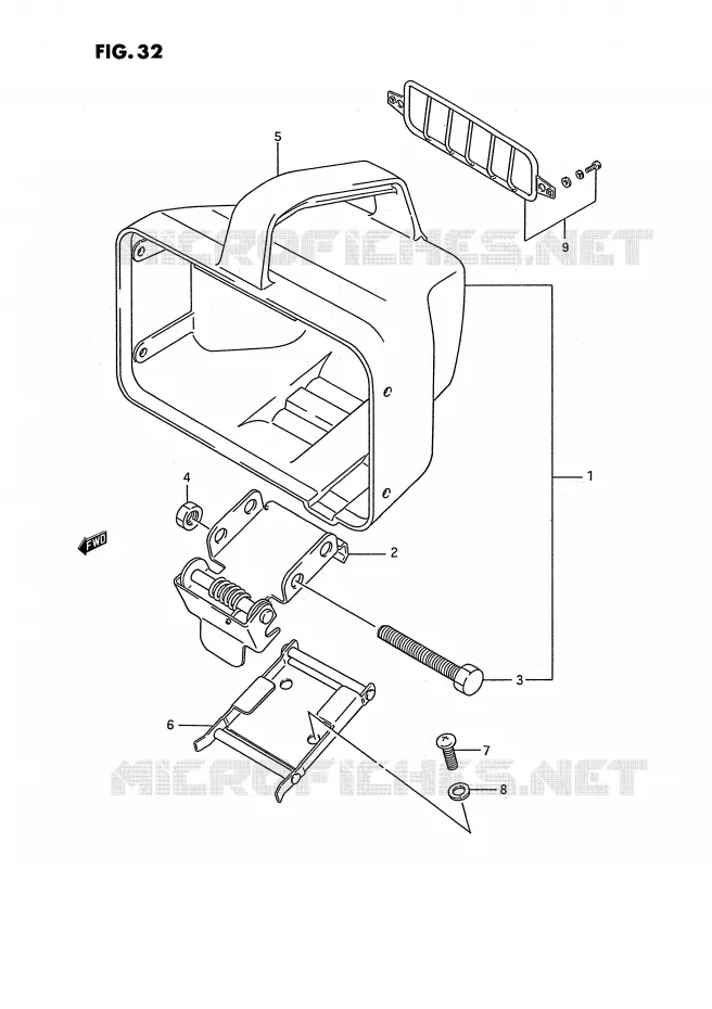 BOL DE PHARE Suzuki QUAD 250 OZARK 1993  LT-F250P(E2)